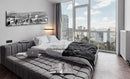 Cleveland Skyline Decor Wall Art Canvas Prints Black and White Night View USA Cityscape Panoramic Painting for Bedroom Office Framed and Ready to Hang 13.8"x47.3" by CozyNest Decor