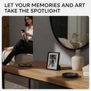 Homeforia 4x6 Picture Frame Black, High End Metal 4 x 6 Black Frames with Mat 3 x 5 for Art, 4x6 Desk Frame Matted to 3x5 inch Photo, 4 by 6 Wall or Tabletop Frames, Tempered Glass, Wall Kit, Set of 1 by CozyNest Decor