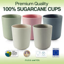 SUGARCANE Kids Cup 10 oz - 5 Pack, USDA & LFGB Certified Toddler Cup - BPA Free - Dishwasher Safe, Reusable, Unbreakable - Gray Pink by TinyTreasures Baby Boutique