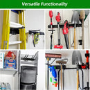 Garage Tool Organizer Wall Mount with 48 inches Rails and 6 Double-layer Hooks, Garden Tool Rack Heavy Duty, Garage Hanging Storage Rack For Yard Tools, Shovel, Shed by GreenHaven Gardens