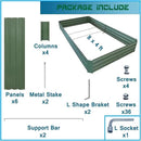 8x4x1ft Metal Raised Garden Bed Kit，Galvanized Garden Bed Box for Vegetables, Flowers, Herbs, and Succulents,240 Gallon Capacity - Green by GreenHaven Gardens