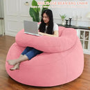 HABUTWAY Bean Bag Chair with U-Shaped Pillow for Adult and Kids Big BeanBag Chair with Filling Ultra Soft Teddy Fleece Couch Chair with Washable Cover for Living Room Bedroom, Light Pink & Light Pink by CozyNest Decor