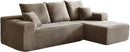 HYJT H&K Modular Sectional Sofa Cloud Couch, 107" Comfy L Shaped Sectional Couches for Living Room, Deep Seat Memory Foam Plush Fluffy Corduroy Boneless Couch Sectionals Right Facing Sofa Chaise Brown by CozyNest Decor