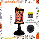 Halloween Snow Globe Tornado Flameless Candles Table Centerpiece for Celebration Party,Battery Operated LED Candle with 6 Hours Timer for Home Indoor Halloween Decoration (Ghost) by CozyNest Decor