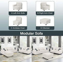 L Lengend Vansen Modular Sectional Sofa U Shaped Couch with Ottoman Modern Reversible Corner Sectional Couch for Living Room (Cream, 2+3 with Ottoman) by CozyNest Decor