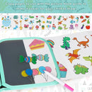 Erasable Doodle Set for Kids - Reusable Magic Drawing Book with 12 Watercolor Pens 14 Page Drawing, Road Trip Car Game Writing Painting Set for Boys and Girls (Sheep) by TinyTreasures Baby Boutique