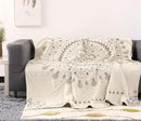 MSGKV Woven Boho Throw Blanket for Couch 100% Cotton Blankets,Versatile KnitWoven Blanket, Super Soft Warm & Decorative Blanket for Chair Bed Sofa and Living Room, 60''Wx 80''L by CozyNest Decor