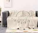 MSGKV Boho Throw Blanket for Couch Sofa Bed, 100% Cotton Blankets 80''x 90'' Woven Blankets Boho Quilt, Versatile KnitWoven Blanket, Super Soft Decorative Blanket for Chair Sofa and Living Room by CozyNest Decor