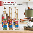 Acrylic Bottle Holder, Coffee Syrup Rack Display Case | 2-Tiered 6 Bottle