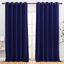 NICETOWN Blackout Room Divider Curtains 118 inches Long 2 Panels, Grommet Sliding Door Curtains Solid Window Treatments Sound Reducing for Living Room, W66 x L118, Navy Blue by TinyTreasures Baby Boutique