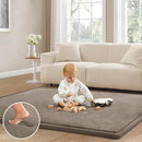 Baby Play Mat for Floor Tummy Time Mat Nursery Rug Muscle Mat Area Rug Playroom Rug Tatami Mat 6'7"x6'7" Memory Foam 1.3" Thick Crawling Mat for Babies,Toddlers, Infants, Kids,Floor Mat(Brown) by CozyNest Decor