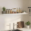 Floating Shelves for Wall, 55"W x 9.3"D x 1.5"H, Long Wooden Wall Mounted Display Shelves with Invisible Brackets for Living Room, Bedroom, Bathroom, Kitchen Decor and Storage, Set of 1, White by CozyNest Decor