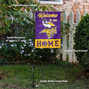 WinCraft Vikings Welcome to Our Home Garden Flag and Flagpole Mount by GreenHaven Gardens