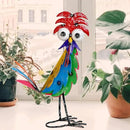 Natelf Outdoor Wacky Metal Rooster Yard Statue Decoration Roosters Decor Garden Statues Chicken Figurine Outside Decorations for Courtyard by GreenHaven Gardens
