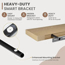 16 Inch Floating Shelves, 8 Inch Deep Floating Shelves for Wall, Hanging Shelf with Invisible Brackets, Deep Shelves for Bathroom, Bedroom, Living Room, Oak, Set of 2 by CozyNest Decor