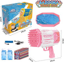 Bubble Machine Gun, 69 Holes Bubble Gun with Lights, Pink Outdoor Summer Beach Kids Bubbles Toys Birthday Wedding Party Halloween Fun for Girls Boys by TinyTreasures Baby Boutique
