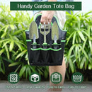 Gardening Tools Set, 8PCS Heavy Duty Garden Tools with Non-Slip Rubber Grip with Large Garden Bag for Tools Aluminum Alloy Hand Tools for Gardening,Gardening Gifts for Women and Men, Green by GreenHaven Gardens