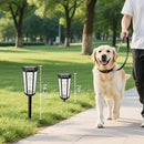 Solar Pathway Landscape Lights 4 Pack, RGB Color Changing+Warm White Outdoor Waterproof Solar Yard Lights for Garden Sideway Outside, Patio, Path, Yard, Walkway, Driveway, 2 Modes