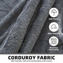 4FT Large Bean Bag Chairs,Big Adult Size Memory Foam Beanbags with Filler Included,Machine Washable Corduroy Cover,Soft Plush Gaming Bing Bag Puff Chair for Dorm, Living Room & Bedroom (Dark Gray) by CozyNest Decor
