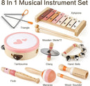 Vanplay Musical Toy for Toddlers 1-3, One 1st Birthday Gifts for Girl 1-2, Wooden Montessori Toy for 2 3 Year Old, Musical Instruments with Xylophone/Drum for Baby Preschool Educational 18+ Months by TinyTreasures Baby Boutique