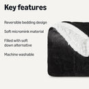 Amazon Basics Reversible Sherpa Throw Blanket, Black, 50"x60" by CozyNest Decor