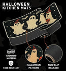 Halloween Kitchen Mat Set of 2, Pumpkin Ghost Bat Halloween Kitchen Decor, Halloween Rug for Floor, Indoor Spooky Home Decor with Non-Slip Backing,17 x 29 Inch & 17 x 47 Inch by CozyNest Decor