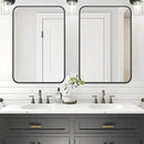 Fabuday Big Black Bathroom Mirror for Over Sink Wall - 26x38 Rounded Rectangle Mirror with Matte Metal Frame, Large Rectangular Vanity Mirrors for Bedroom, Entryway, Horizontally/Vertically by CozyNest Decor