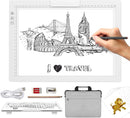 KOBAIBAN Wireless A4 Light Pad with Carry Bag, Innovative Stand, Top Clip, Stepless/ 6-Level Dimmable Brightness Rechargeable tracing Light Box/Board for Cricut Weeding Vinyl, Diamond Painting (White) by TinyTreasures Baby Boutique