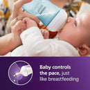 Philips Avent Natural Baby Bottles with Natural Response Nipples (Medium Flow, Flow 3), 9oz, Blue, 4-Pack, SCY903/24 by TinyTreasures Baby Boutique