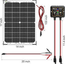 SOLPERK 30W Solar Battery Charger Solar Battery Maintainer + Upgrade 10A MPPT Charge Controller + Adjustable Mount Bracket for Car RV Boat Motorcycle，12V Waterproof Solar Panel Kit Trickle Charging by CozyNest Decor