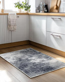 AMADA HOMEFURNISHING Washable Entry Rug,2x3 Modern Abstract Rug with Short Pile and Non-Slip Backing, Small Rug with Abstract Pattern for Entryway, Kitchen and Living Room, Grey by TinyTreasures Baby Boutique