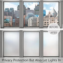HIDBEA Frosted Window Privacy Film Non-Adhesive, Reusable Window Glass Films Heat Control Self Static Cling Removable Window Stickers for Home Office Living Room (Frosted, 55.1 Inch x 32.8 Feet) by CozyNest Decor