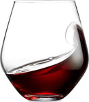 Godinger Wine Glasses, Stemless Wine Glasses, Red Wine Glasses, Wine Drinking Glasses, Stemless Wine Glass - 17oz, Set of 4 - Made in Europe by CozyNest Decor