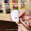 Baby Nail File Electric, Gentle Rechargeable Nail Trimmer, Baby Nail Clippers Grooming Kit Manicure Set for Infant Toddler or Adults, 6 Grinding Head Replacement Pads White by TinyTreasures Baby Boutique