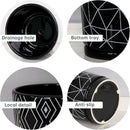 Ton Sin Flower Pots,5.5 Inch Black Ceramic Planter with Drainage Hole,Indoor Cylinder Plant Pots with Saucer,Cactus Succulent Outdoor Garden Pots Set of 4 by GreenHaven Gardens