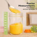 KeaBabies 4pk 8oz Glass Baby Food Containers with Lids - Leak-Proof, Microwavable Small Glass Jars, Baby Purees & Toddler Snack Storage Containers, BPA-Free, Dishwasher & Freezer Safe (Roseate) by TinyTreasures Baby Boutique