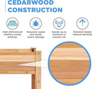 Jumbl, Cedar Raised Garden Bed, Elevated Wood Planter for Growing Fresh Herbs, Vegetables, Flowers, Succulents - 34x18x30” by GreenHaven Gardens