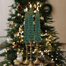 GenSwin Christmas Tree Flameless Taper Candles with Remote Timer, Christmas LED Taper Candles with 3D Flame, 4 Pcs Green LED Candlesticks for Christmas Home Decoration(0.78” x 9.8”) by CozyNest Decor