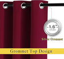 NICETOWN 84 inches Bedroom Curtains Panels - Functional Blackout Curtains/Panels for Bedroom, Thermal Insulated, Privacy Assured (Set of 2, 52 x 84 inches, Wine Red) by TinyTreasures Baby Boutique