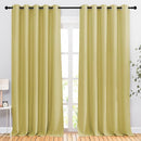 NICETOWN Room Darkening Room Divider Curtains 118 inches Long 2 Panels, Grommet Sliding Door Curtains Solid Window Treatments Sound Reducing for Living Room, W66 x L118, Paler Yellow by TinyTreasures Baby Boutique