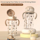 Evorie Tritan Spill Proof Toddler Straw Sippy Cup, 10 oz for Baby and Toddlers 1-3 Years Old, No Spill Straw Water Bottle with Removable Handles, Ideal for School, BPA-Free, Giraffe (NEW) by TinyTreasures Baby Boutique