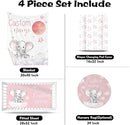 Custom Nursery Crib Bedding Set: Personalized Name 4 Piece Starry Sky Elephant Design Baby Crib Sets for Girls - Toddler Double Layer Blanket Set, Comfortable Crib Bed Sheets for Baby Toddlers by TinyTreasures Baby Boutique