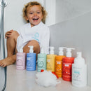 Dabble & Dollop Rainbow of Bubbles – Natural 4-in-1 Bath Set for Kids, Includes Bubble Bath, Body Wash, Shampoo, USA Made, No Parabens/Sulfates, Vegan, Gluten-Free, Tear-Free (7-Pack) by TinyTreasures Baby Boutique
