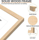 upsimples 6x6 Picture Frame, Natural Solid Wooden Picture Frames, Display 4x4 with Mat or 6 x 6 Without Mat, Wall or Tabletop, 1 Pack, Natural by CozyNest Decor