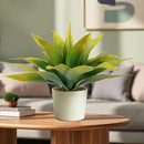 Artificial Agave Plants,Large UV Resistant Fake Agave Planters for Indoor and Outdoor Decorating Tropical Plant Succulents Greenery Indoor Decor (2Pack,22" Yellow) by GreenHaven Gardens