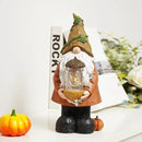 Topadorn Fall Garden Gnome Statue Light, Autumn Harvest Gnome Figurine with Pine Cone on Hand for Fall Harvest Party Thanks, Autumn Thanksgving Gifts for Famliy by CozyNest Decor