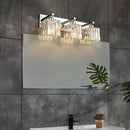 Modern Bathroom Vanity Light 3-Lights Chrome Crystal Bathroom Wall Light Vanity Light Fixtures，20.47-inch Modern Minimalist Design by CozyNest Decor