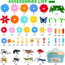 Birthday Toys Gifts for 2 3 4 5 6 Years Old Toddler Girls Boys, 156 PCS Insect Flower Garden Building Educational STEM Learning Pretend Play Gardening Set, Gifts for Preschool Kids Age 2+ by TinyTreasures Baby Boutique