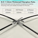 WhiteFang Beach Tent Anti-UV Portable Sun Shade Shelter for 3/4/6/8 Person, Extendable Floor with 3 Ventilating Mesh Windows Plus Carrying Bag, Stakes and Guy Lines by TinyTreasures Baby Boutique