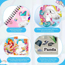 homicozy 3PCS Sticker Paint Books for Kids Ages 4-10,Unicorn Mermaid Animals Designs Paint by Stickers,Sticker by Numbers,Party Birthday Gifts for Girls 4-10,Create 30 Pictures One Stickers at A Time by TinyTreasures Baby Boutique